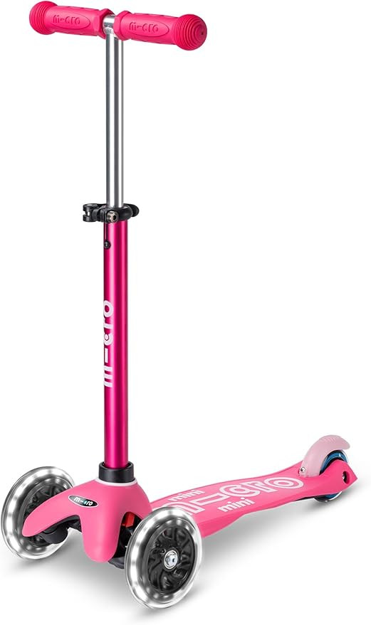Micro Scooters | Mini Micro Deluxe LED Children's Scooter | Handlebar Adjustable | Light Up Wheel... | Amazon (UK)