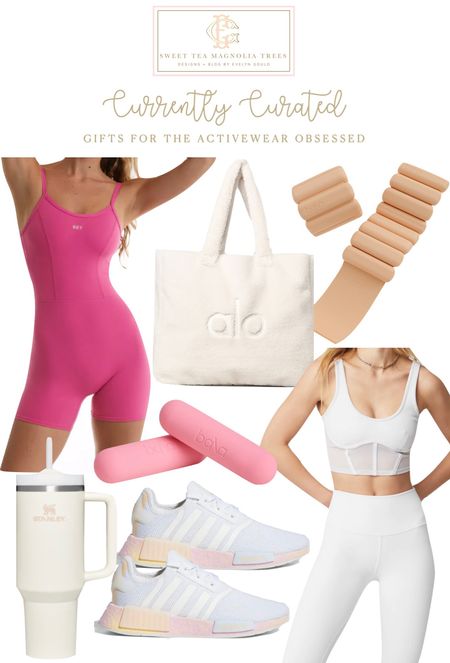 GIFT GUIDE for the Active Wear obsessed 💕 The onesie from Set Active is 30% off for Cyber Monday, same deal on Alo Yoga too!! Love the Bala bands for amping up your workout, the huge Stanley tumbler, and these fun Adidas tennis shoes! Get the Adidas for 40% tonight! All under $100 🎅🏻🎄

#LTKGiftGuide #LTKunder100 #LTKfit