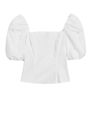 Petite Puff-Sleeve Cropped Top | Banana Republic (US)