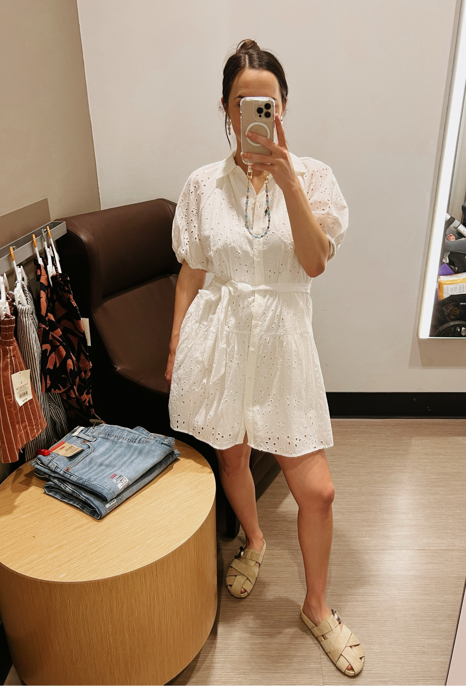 white eyelet dress for spring 

#LTKfindsunder50 #LTKsalealert #LTKSeasonal