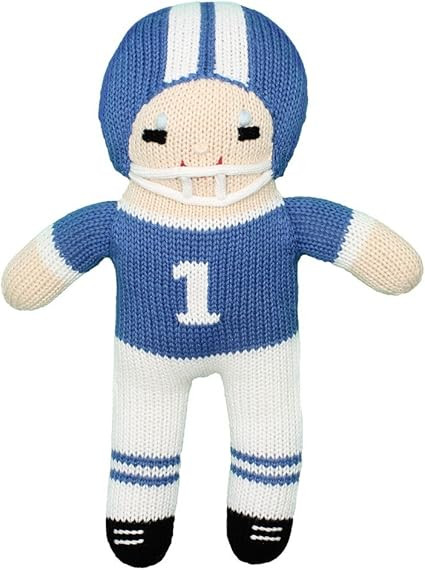 Zubels Baby Boys’ Hand-Knit Football Player Plush Toy, All-Natural Fibers, Eco-Friendly, 12-Inc... | Amazon (US)
