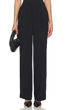 Good American Luxe Suiting Column Trouser in Black001 from Revolve.com | Revolve Clothing (Global)