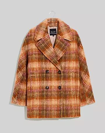 Plaid Carville Oversized Peacoat | Madewell