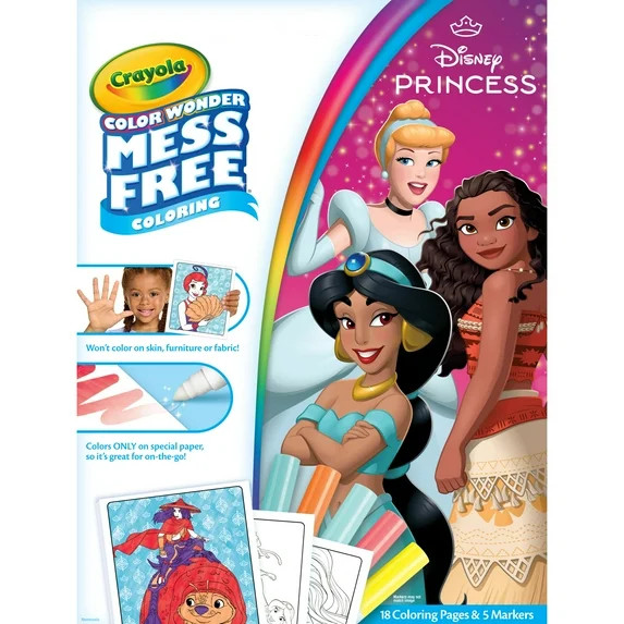 Crayola Color Wonder Disney Princess Coloring Pages, Mess Free Coloring, Gift for Kids, Age 3, 4,... | Walmart (US)