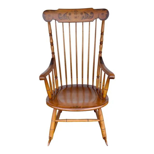 1960s Vintage Hitchcock Rocking Chair | Chairish