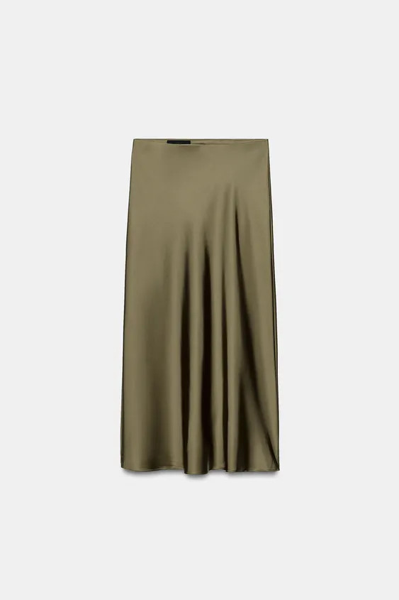 SATIN MIDI SKIRT | Zara US