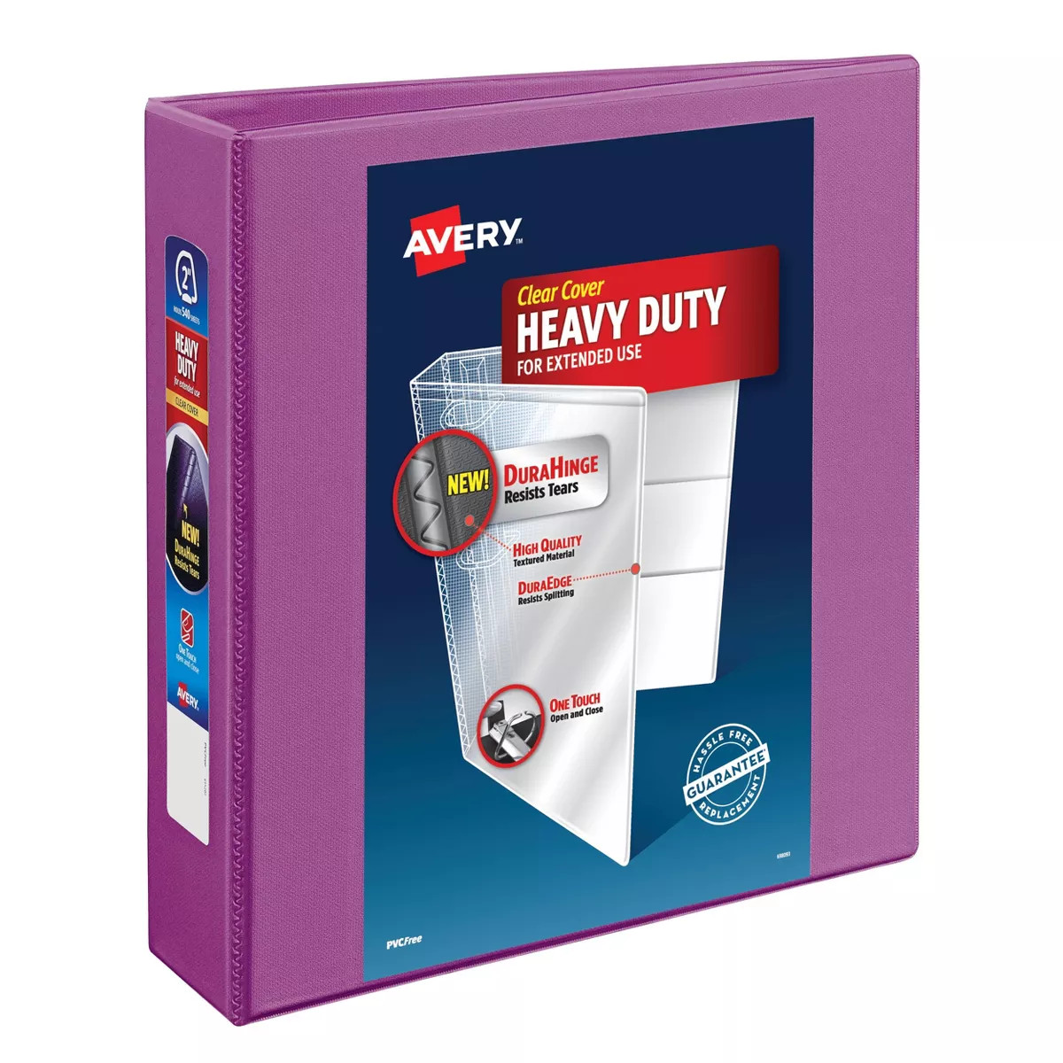 Avery 2" One Touch EZD Rings 540 Sheet Capacity Heavy Duty View Binder - Purple | Target