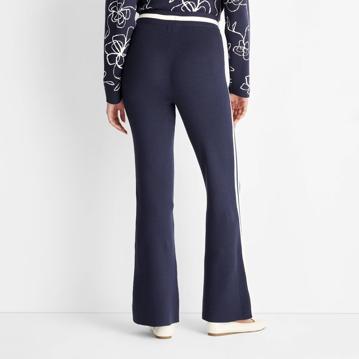 Women's High-Rise Sweater Track Pants - Future Collective Navy Blue 2X | Target