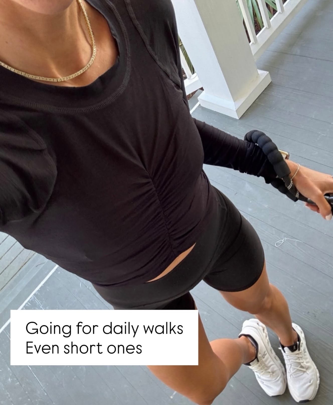 Daily walks have become one of my favorite ways to reset, even if I only have time for a short one. A comfortable activewear set and supportive sneakers make it so much easier to get out the door.

walking outfit, daily walks, women’s activewear, black workout set, walking shoes, comfortable sneakers, workout shorts, long sleeve activewear, athleisure outfit, everyday fitness, annabrstyle

#LTKootd #LTKOver40 #LTKSeasonal