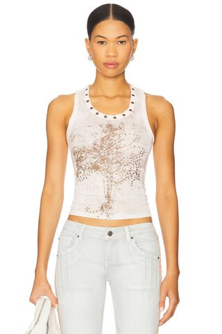 Jaded London Lace Jersey Tank in Pink from Revolve.com | Revolve Clothing (Global)