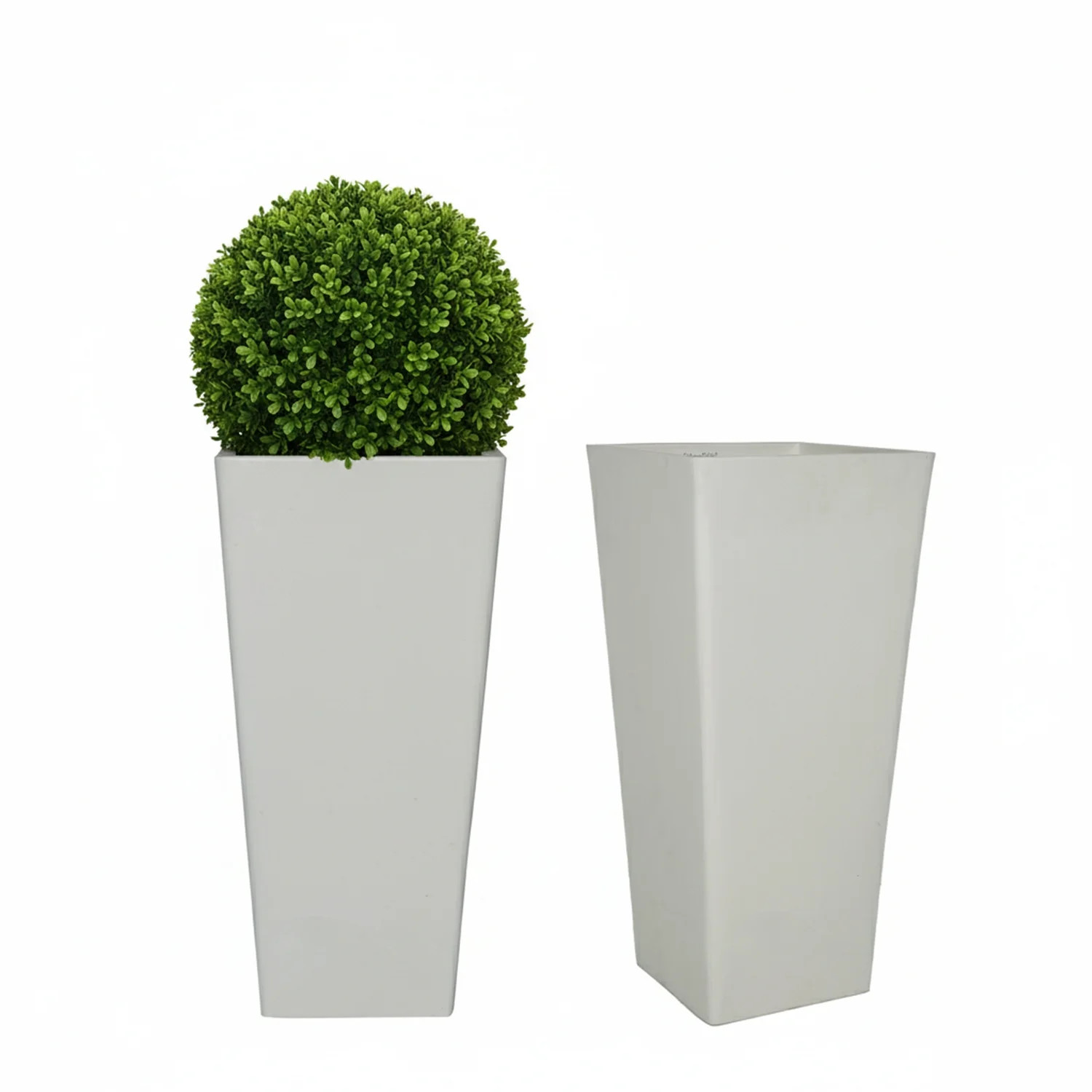 GreenShip 27 inch Large Outdoor Planter, Tall Planters for Outdoor Plants, Set of 2 Flower Pots w... | Walmart (US)
