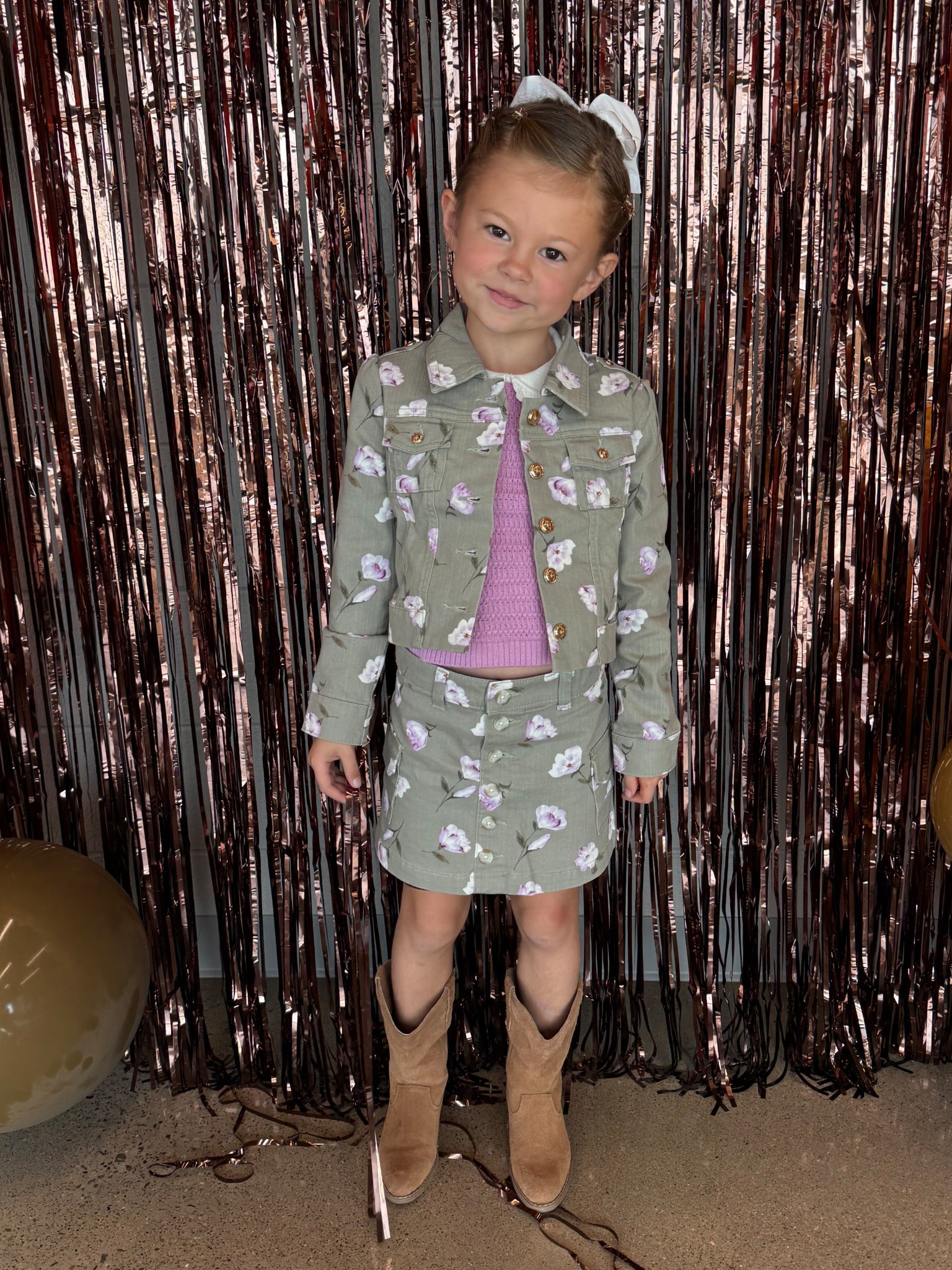 Girls skirt. Girls jacket. Toddler outfit. Purple top. The children’s place. Matching set  