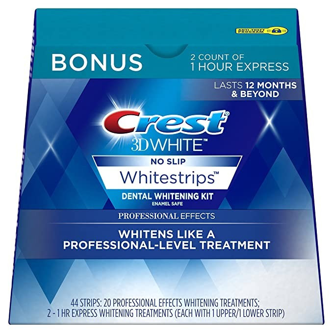 Crest 3D Whitestrips, Professional Effects, Teeth Whitening Strip Kit, 44 Strips (22 Count Pack) | Amazon (US)