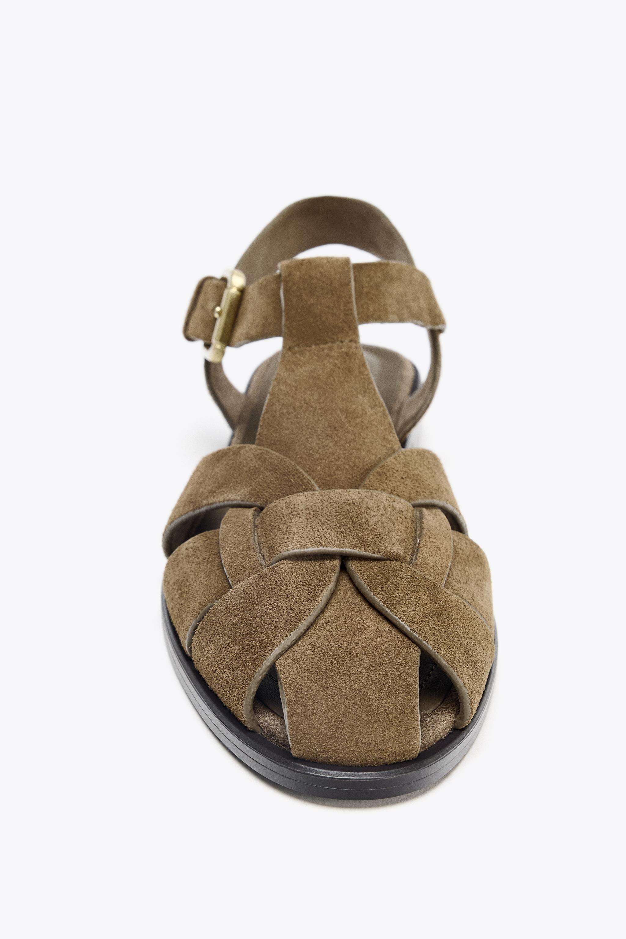 SPLIT LEATHER FISHERMAN SANDALS | Zara US