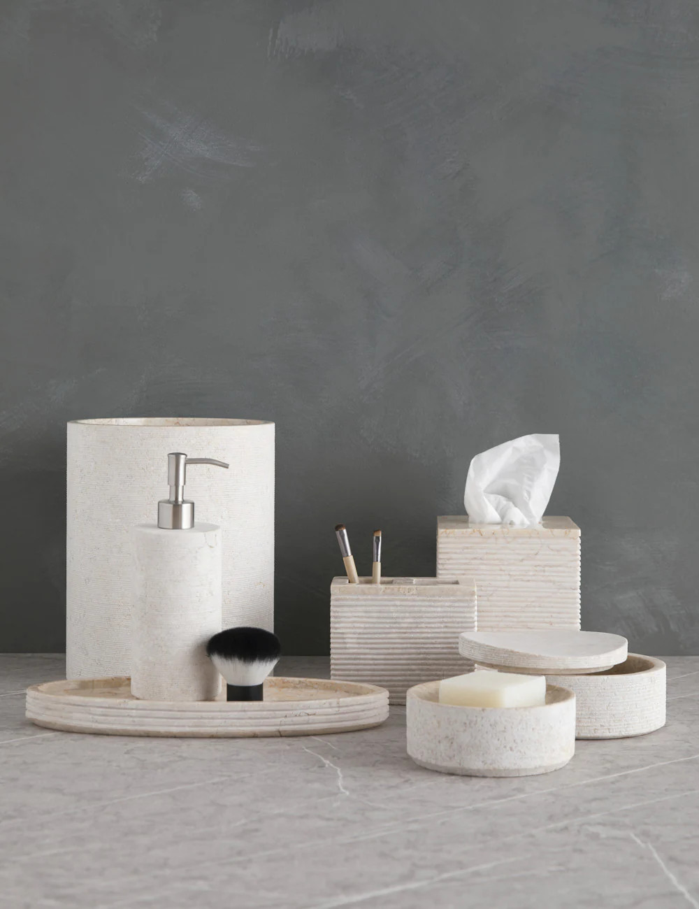 Limestone Bath Accessories by Kassatex | Lulu and Georgia 
