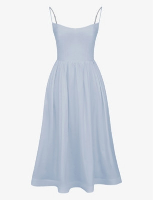 Lolita scoop-neck stretch cotton-blend midi dress | Selfridges