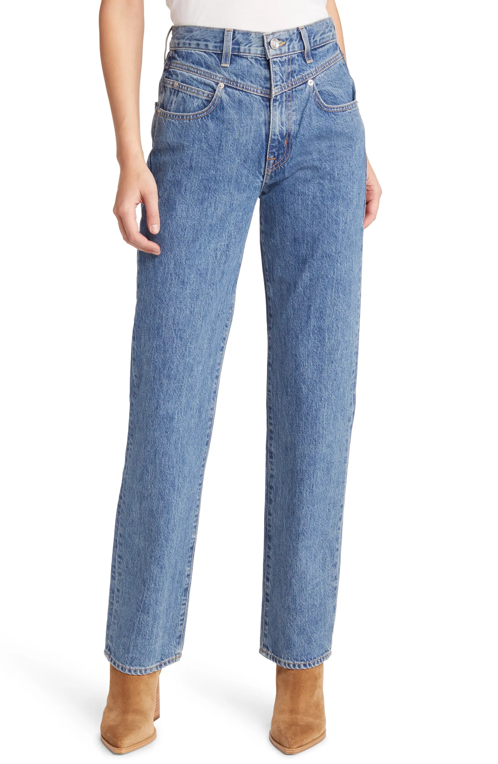 SLVRLAKE London High Waist Double Yoke Jeans | Nordstrom | Nordstrom