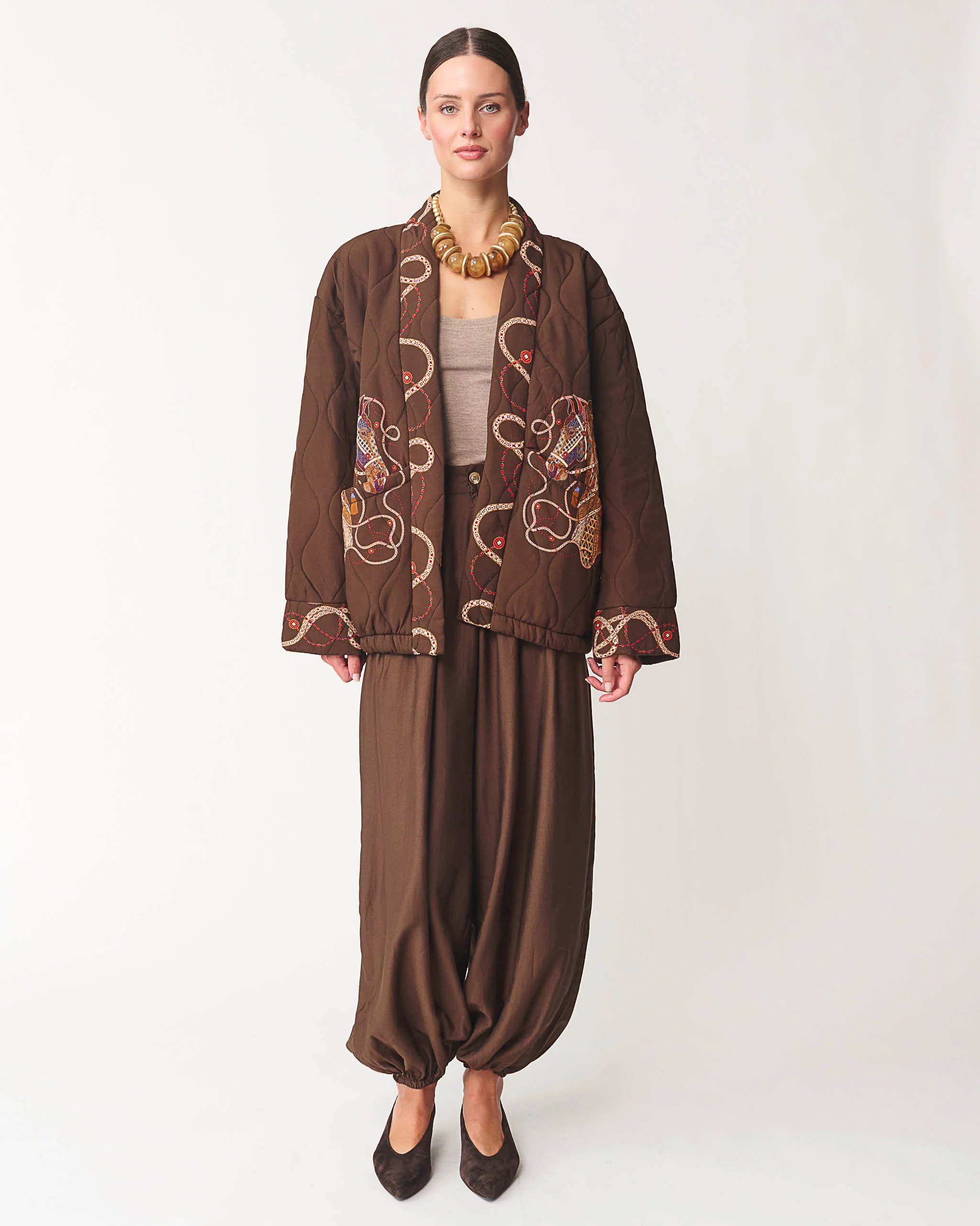 Thalia Quilted Horse Print Jacket | Benaar La
