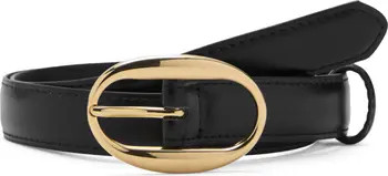 Oval Buckle Faux Leather Belt | Nordstrom