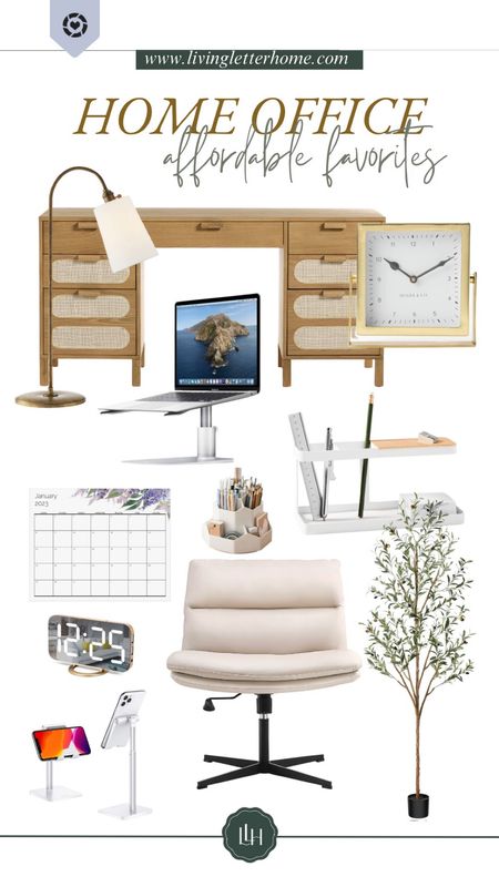 Neutral home decor brought in for home office inspo! Use these home office ideas to revamp your space for 2024. 

Home office desk | home office ideas | Home office | work from home | work from home office | home office chair | Office desk chair | home office design | Home office decor | home office decorations

#LTKhome #LTKworkwear #LTKfamily