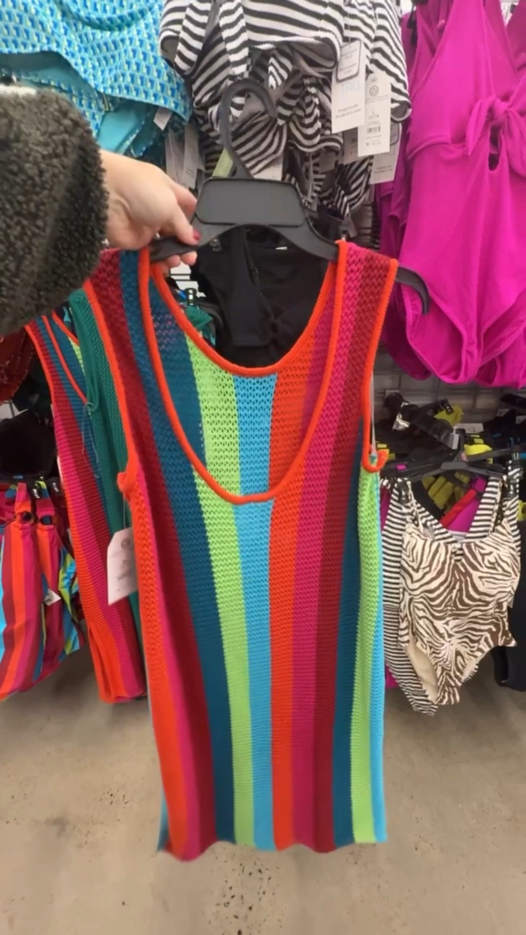 This swim coverup caught my eye at Walmart 😍 it's amazing quality, fun colors and so flattering with the vertical stripes! ❤️

#LTKSwim #LTKOver40 #LTKmomlife