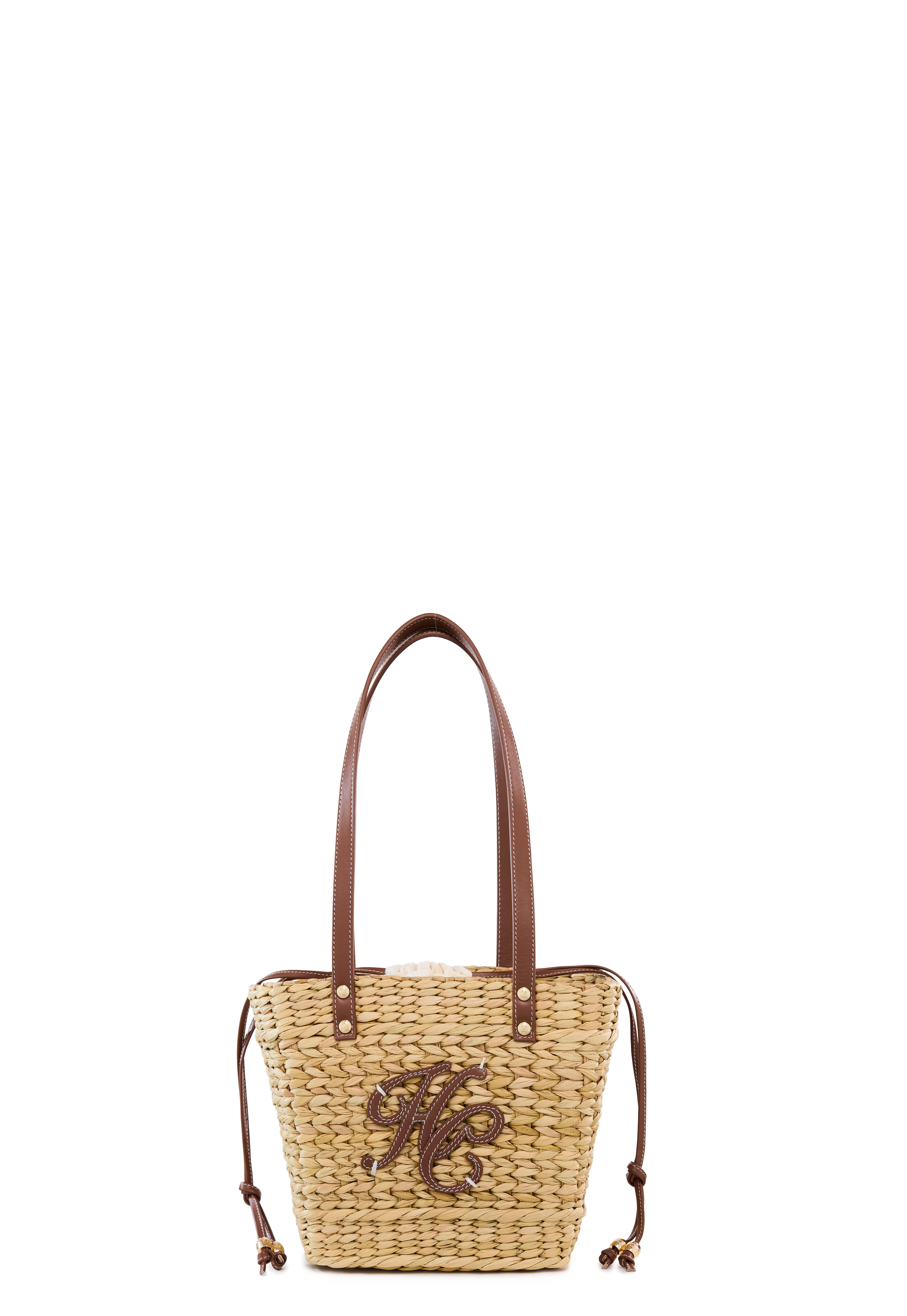 Amalfi Mini Basket Bag (Natural Tan) | Holland Cooper