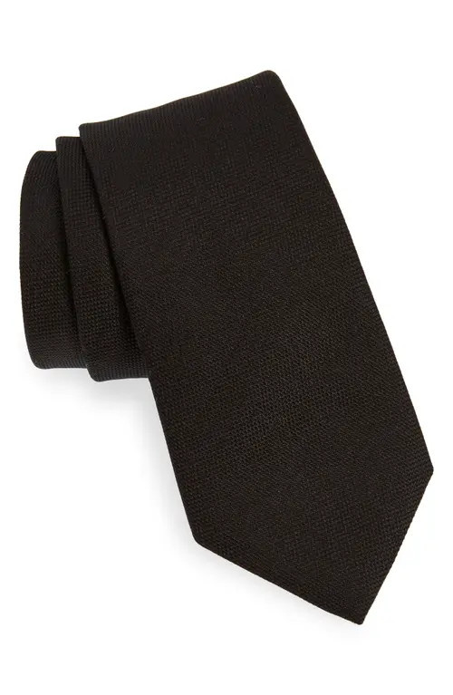 BOSS Solid Black Silk Tie at Nordstrom | Nordstrom