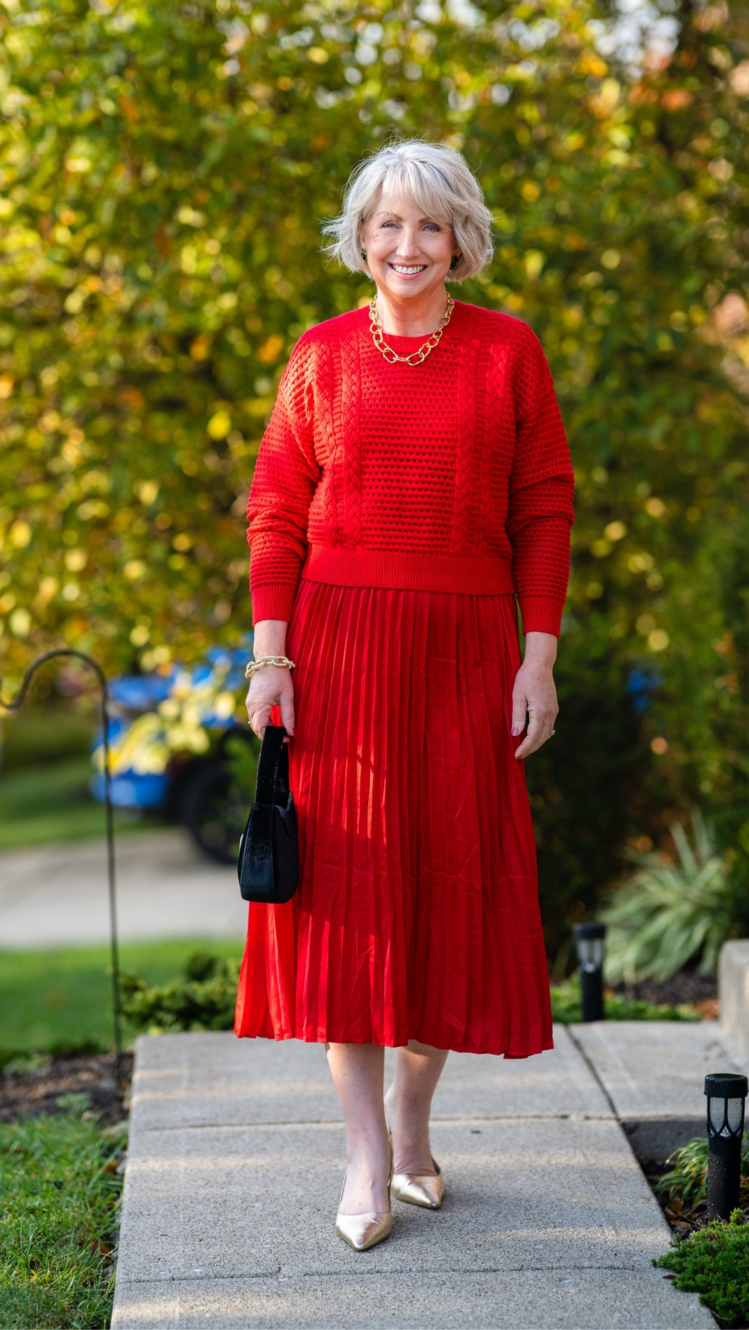 Dressed in red for Christmas. This dress and skirt combo worked perfectly for a fun winter night out.  @avara has all my favorite holiday looks  

#LTKHoliday #LTKmomlife #LTKMidsize