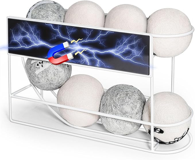 Kevenal Magnetic Dryer Ball Holder for Laundry Room, Dryer Ball Storage Container Organizer Magne... | Amazon (US)