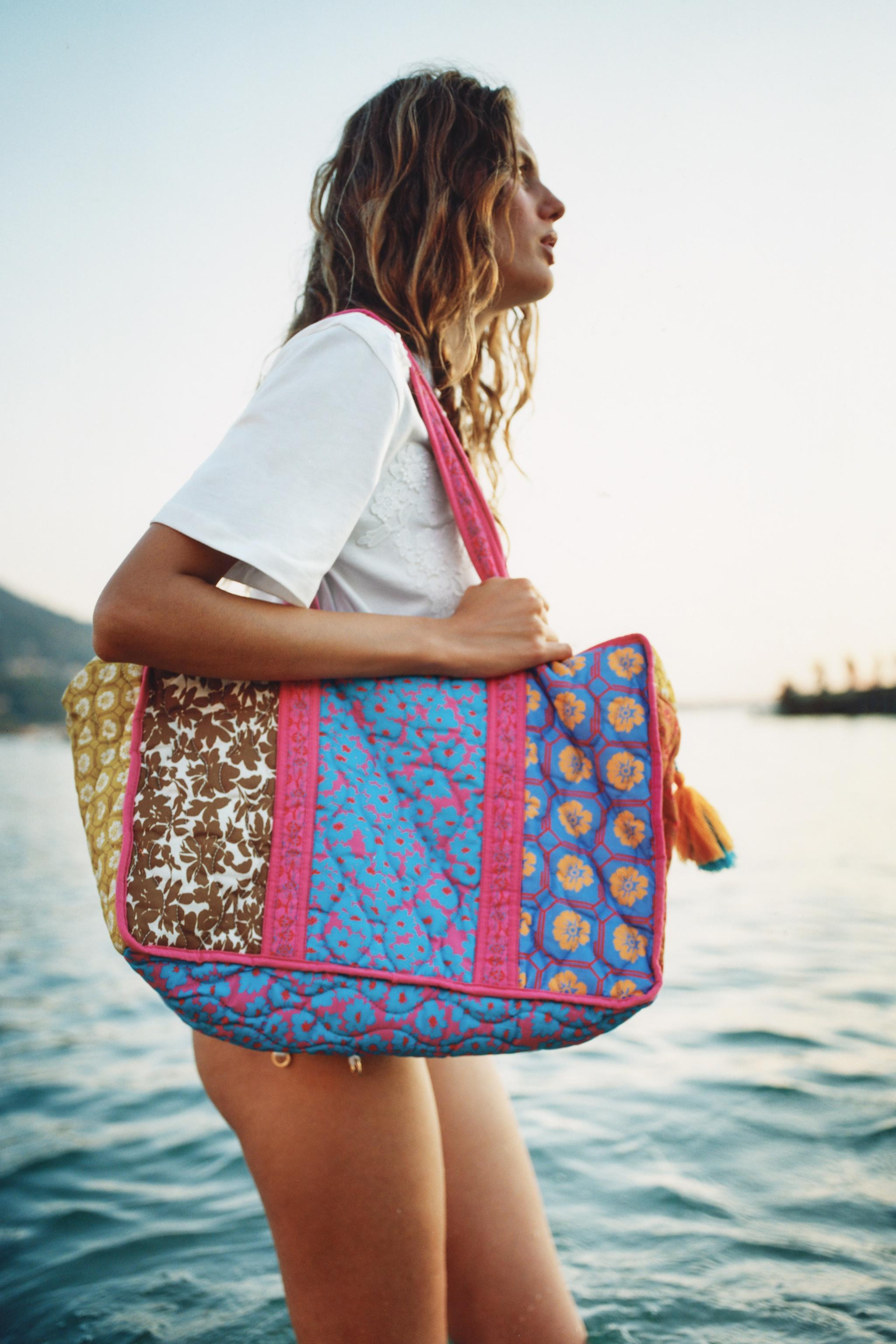 PATCHWORK PRINT QUILTED BAG | Zara US