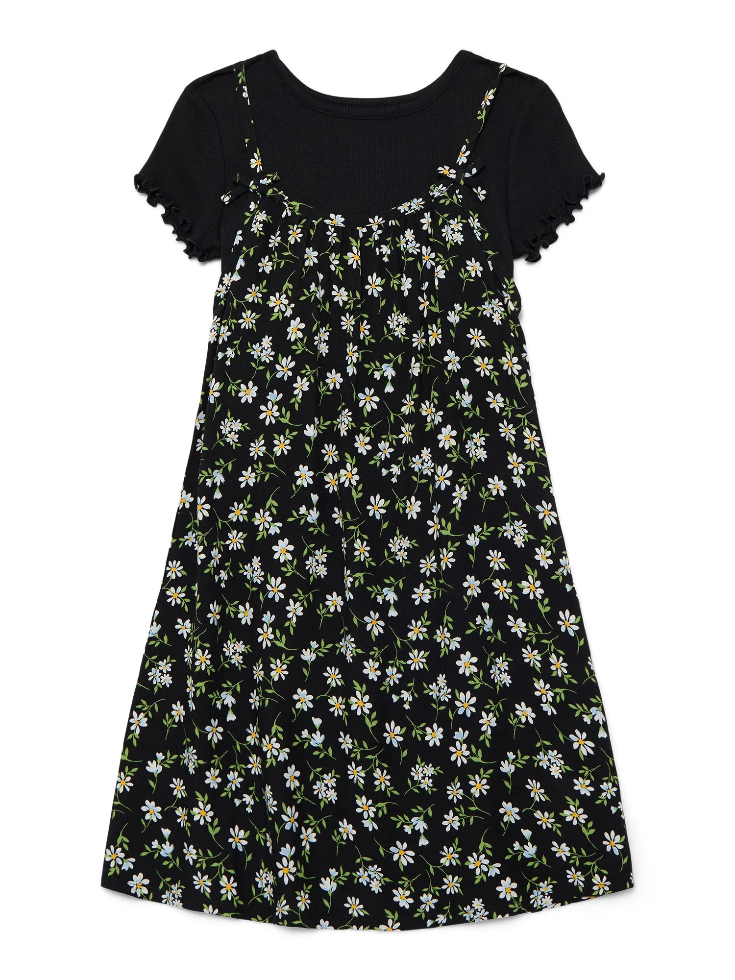 Wonder Nation Girls Cami Dress and Short Sleeve Tee, Sizes 4-18 & Plus | Walmart (US)