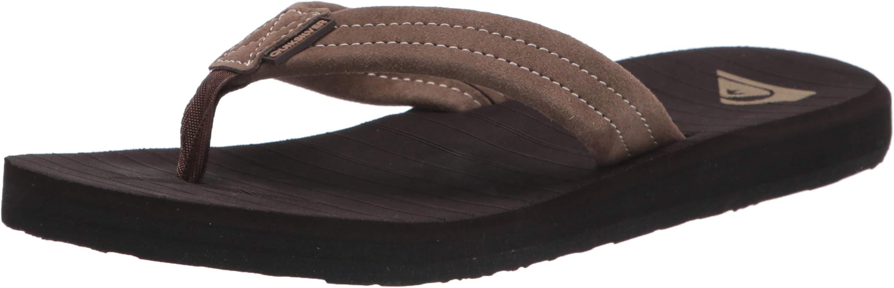Quiksilver Men's Carver Suede 3 Point Flip Flop Athletic Sandal | Amazon (US)