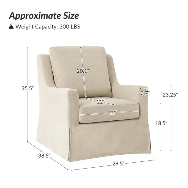 Wimberly 29.5" W Slipcovered Swivel Armchair | Wayfair North America