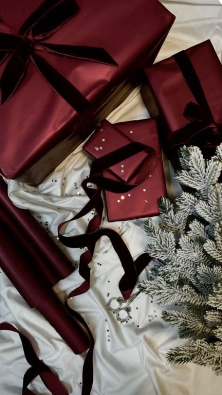 Monochromatic burgundy wrapping paper! 

#LTKGiftGuide #LTKHoliday #LTKSeasonal