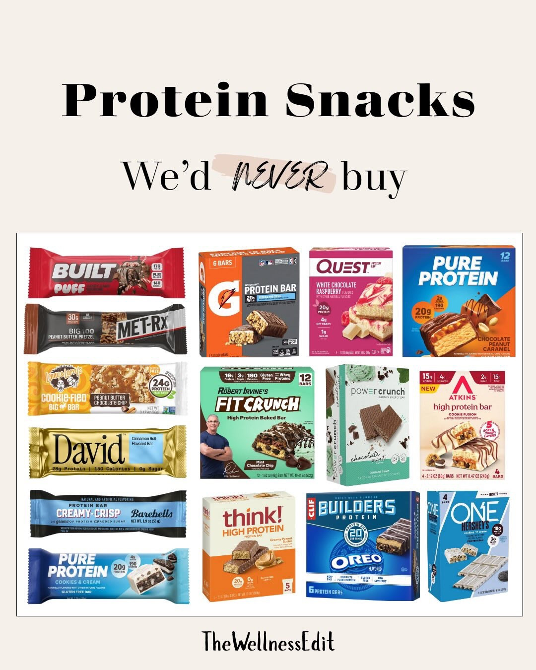 Not all protein snacks are as “healthy” as they look.

A lot of bars, cookies, and bites hide ingredients that work against your goals - artificial sweeteners, sugar alcohols, seed oils, isolates, gums, and “natural flavors” that aren’t actually natural.
 If a snack leaves you bloated, wired, or hungrier after... check the label.
 A clean protein snack should have: • Whole-food protein sources • Simple sweeteners (honey, dates, maple) • Clean fats like nut butter or coconut oil • No artificial sweeteners or flavors • Short + real ingredients you recognize
 Tagging clean brands: - @risebar  - @88acres  - @rawrev  - @btr.nation  - @eatprima  - @the_feel_bar  - @larabar  - @truvani  - @overeasyfoods  - @thunderbirdbar  - @gomacro  - @mush  - @drsmood  - @iqbar  - @just.ingredients.shop  - @eatjacob  - @perfectbar  - @sweet.addisons  - @goodwordfoods - @lairdsuperfood  - @sakaralife  - @totofoodsco 
 #nontoxicsnacks  #cleaneatingtips #nontoxicliving  #highproteinsnacks #healthylifestyle
