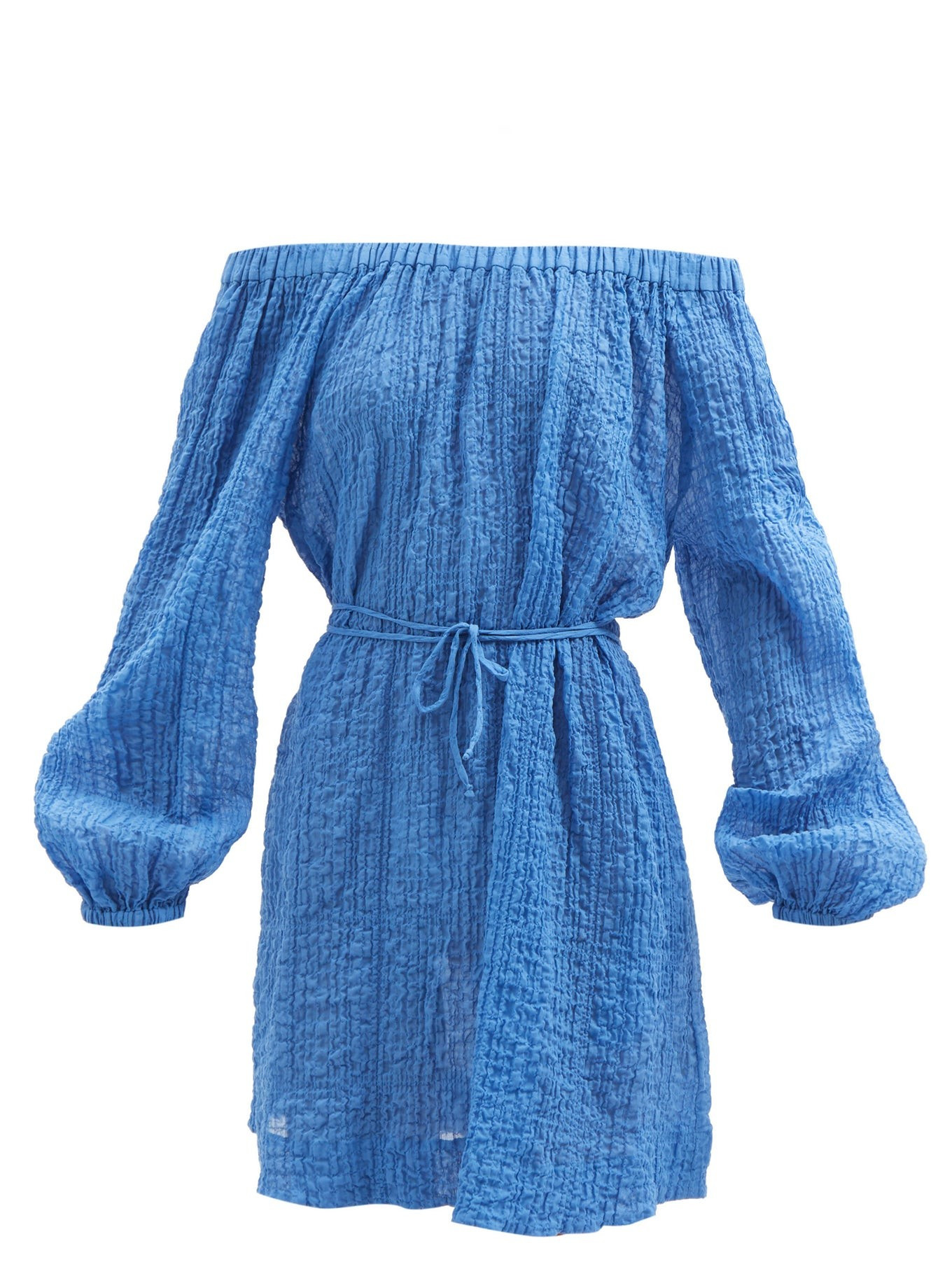 Dulcie off-the-shoulder crinkled-cotton mini dress | Three Graces London | Matches (US)