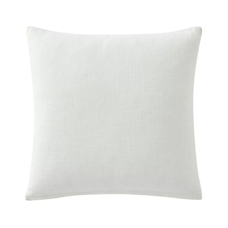 My Texas House Poppy Floral Square Decorative Pillow Cover, 18" x 18", Ivory/Ivory | Walmart (US)