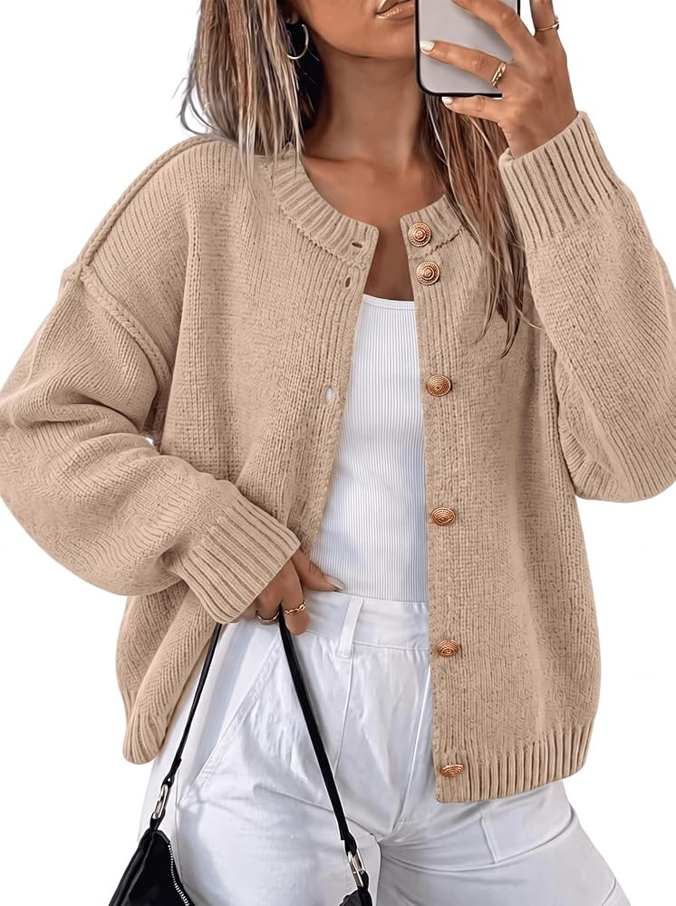 Oversize,Long Sleeve,Open Front,Crew Neck,Trendy Early Fall Fashion,Dressy Casual Coats | Amazon (US)