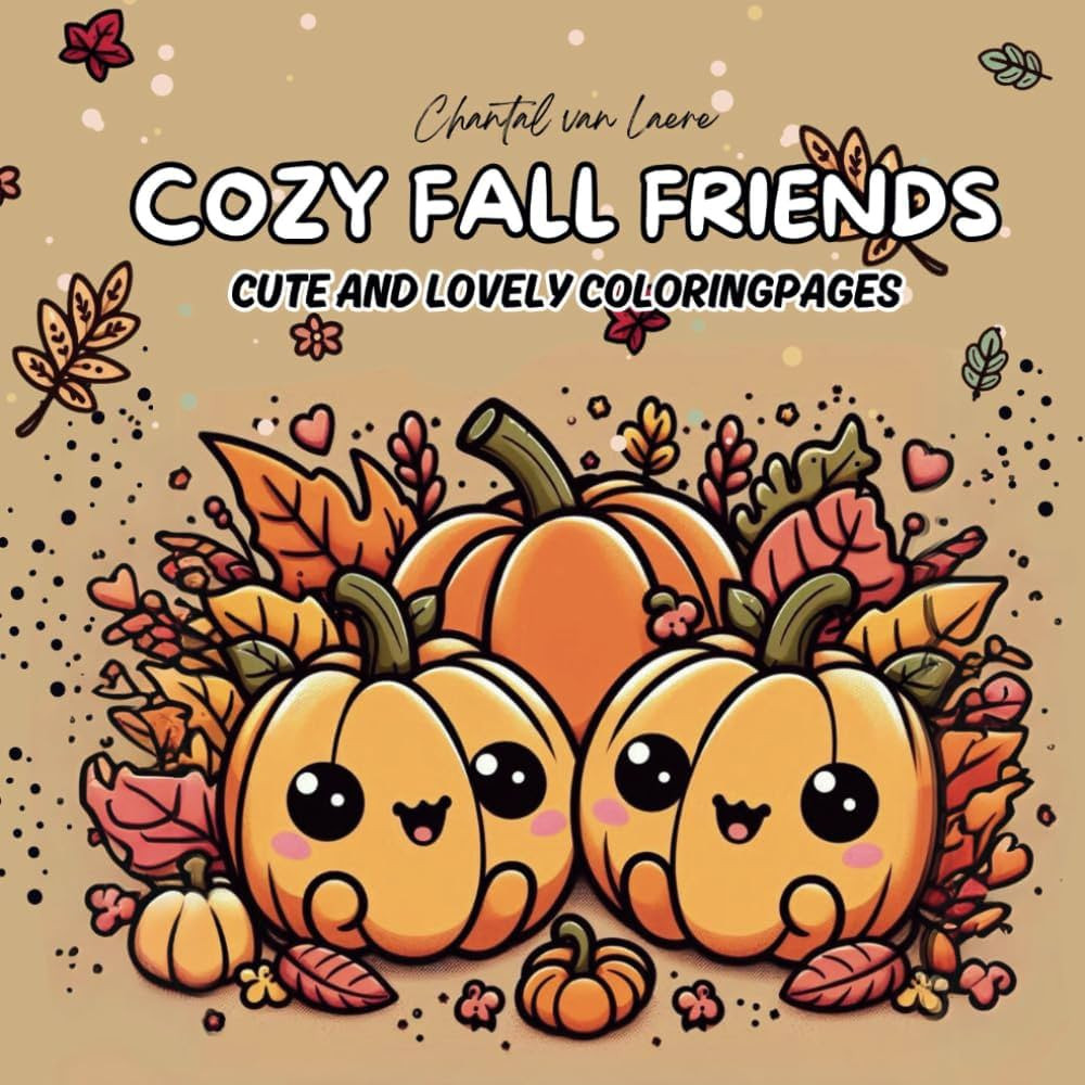 Cozy Fall Friends: A Relaxing Adult Coloring Book with Autumn Scenes and Cute Companions: Relax W... | Amazon (US)