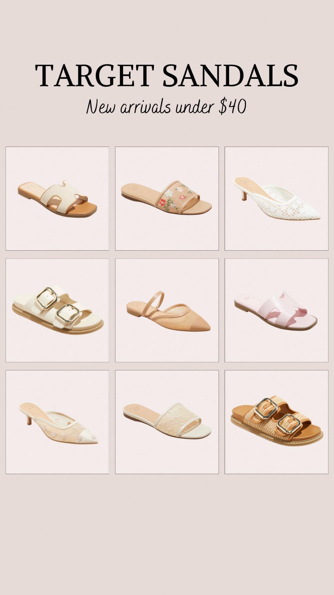 New Target sandals under $40

#LTKFindsUnder50 #LTKStyleTip #LTKShoeCrush