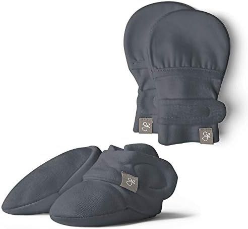 Baby Booties & Mittens Bundle, Adjustable Soft & Secure (0-3 Months, Midnight) | Amazon (US)