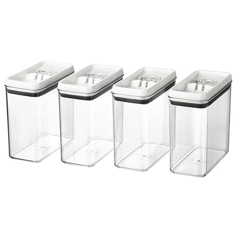 Better Homes & Gardens Canister Pack of 4 - Flip-Tite 11.5 Cup Rectangular Food Storage Container... | Walmart (US)