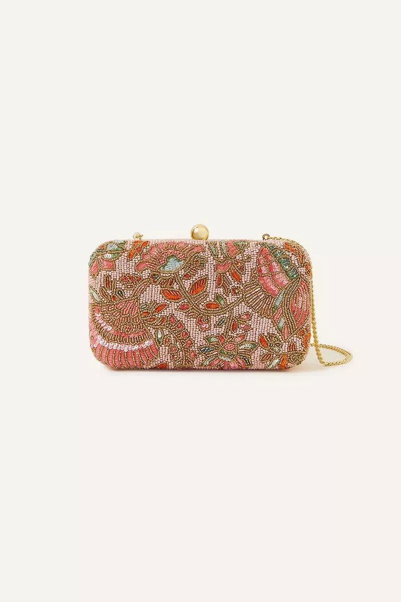 AccessorizeBeaded Floral Hardcase Clutch Bag | Debenhams UK