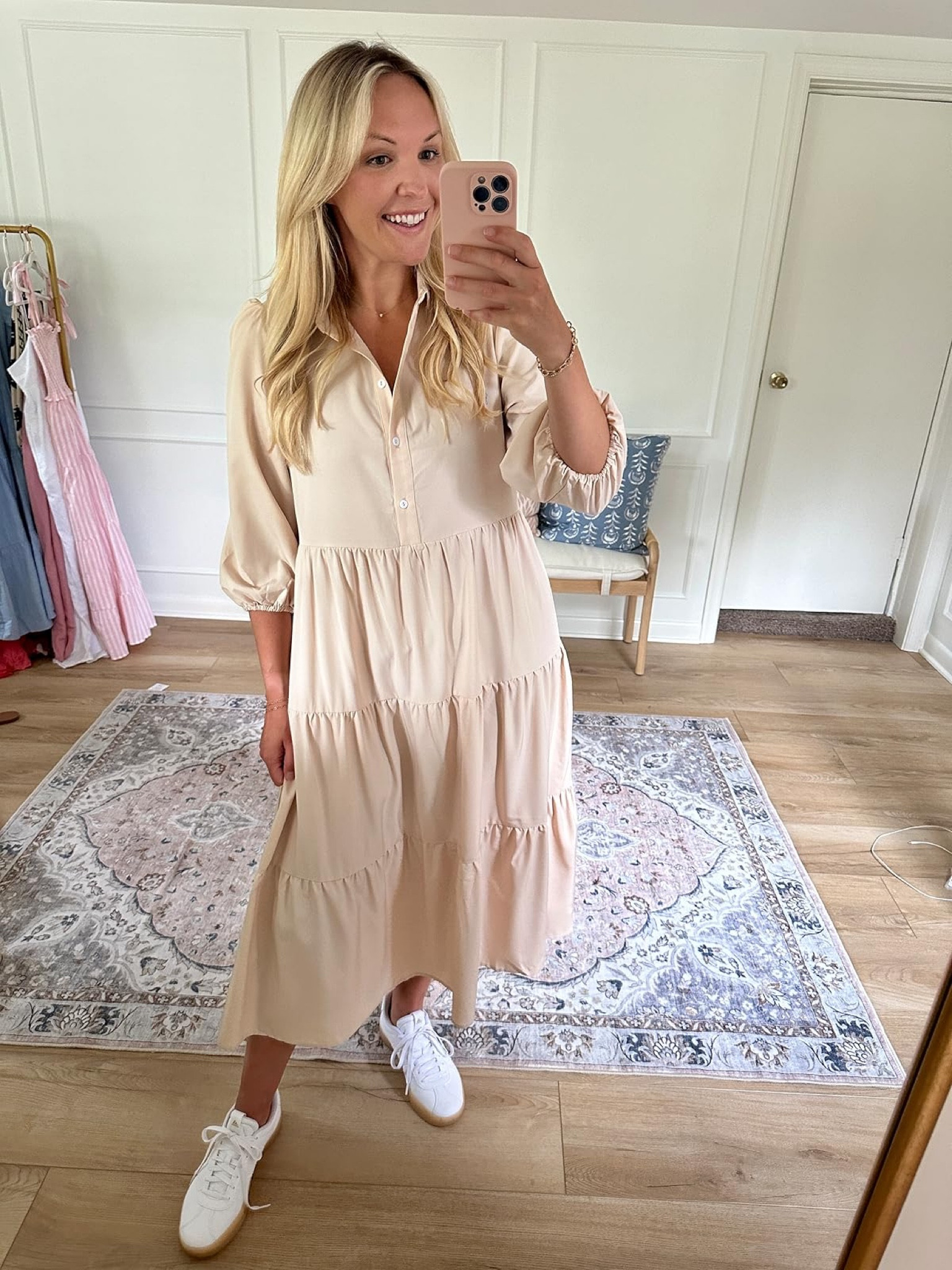 casual teacher dresses carly_heasley on LTK Backless bra hack! Absolutely Color:Patchwork tennis lover modern teacher outfits