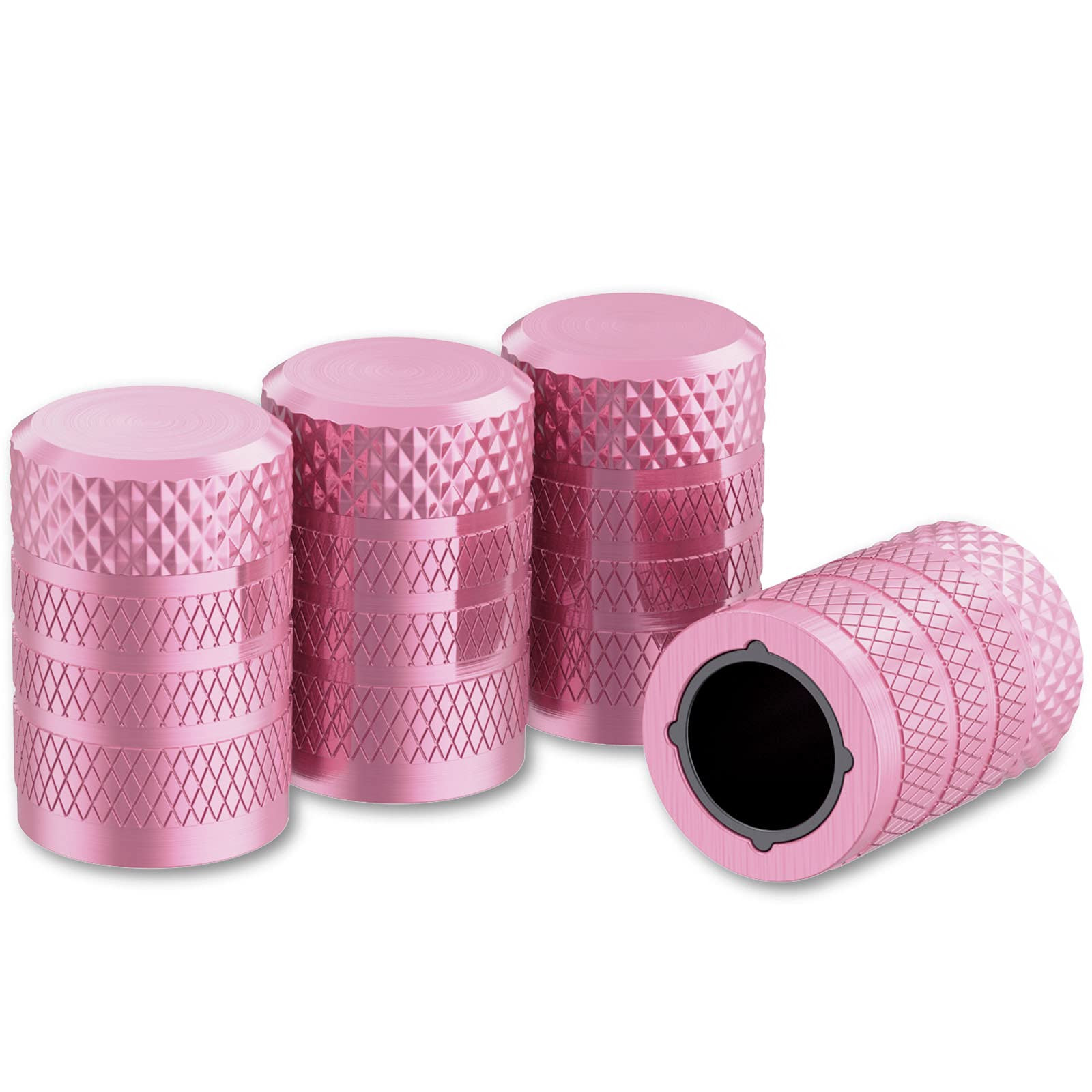 CKAuto Tire Valve Stem Caps, Pink, 4 pcs/Pack, Anodized Aluminum Tire Valve Cap Set, Corrosion Re... | Amazon (US)