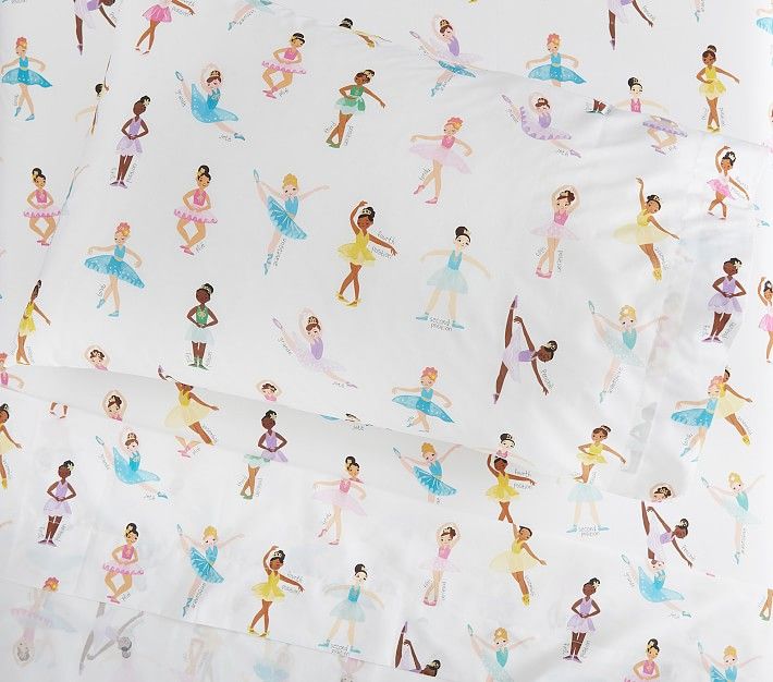 Ballet Positions Organic Sheet Set & Pillowcases | Pottery Barn Kids