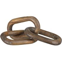 Creative Co-Op Reclaimed Wood 3 Links Chain, Natural | Amazon (US)