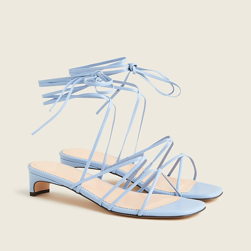 Sardinia ankle-wrap heeled sandals | J. Crew US