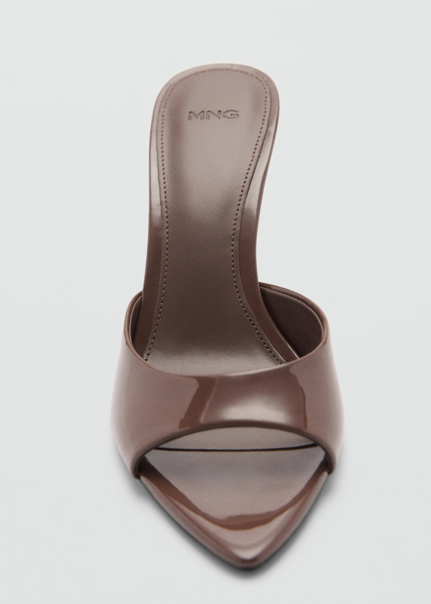 Patent leather effect heeled sandal - Women | MANGO United Kingdom | MANGO (UK)