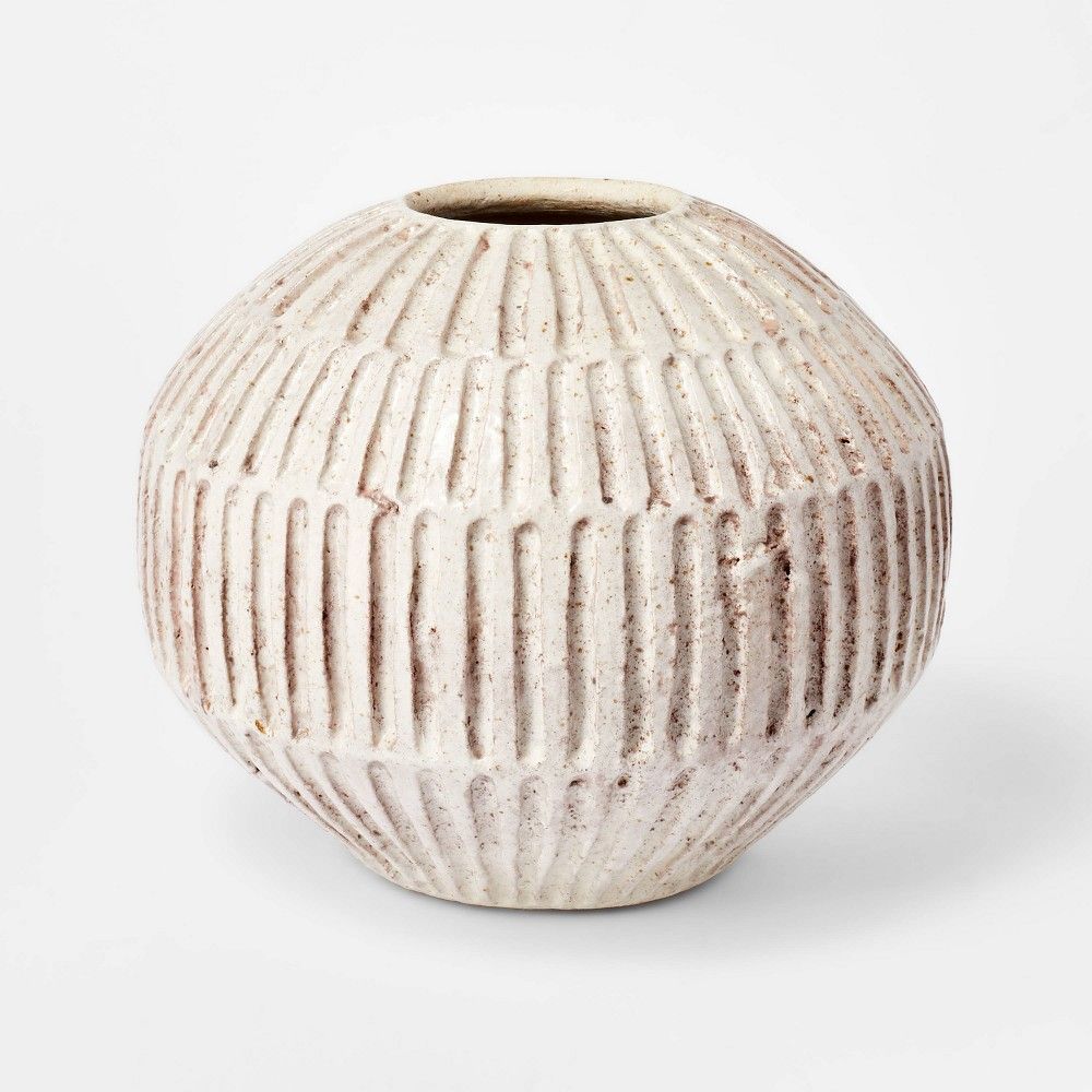 Small Carved Cream Vase - Threshold designed with Studio McGee | Target